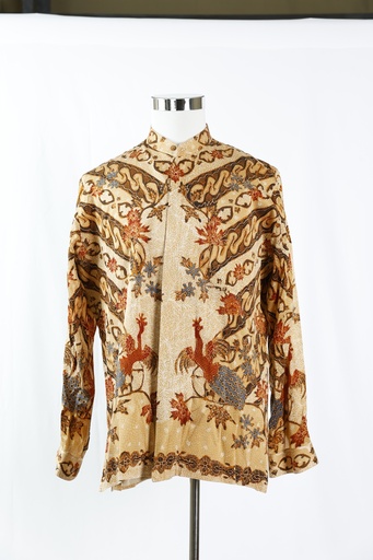 [OP04609] Camisa estampada ocre