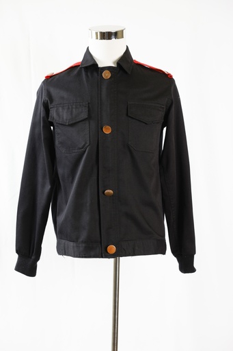 [OP04678] Chaqueta negra con solapa hombro rojo (copia)