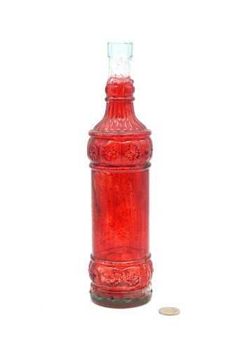 [OP00056] Botella con relieve pintada en rojo