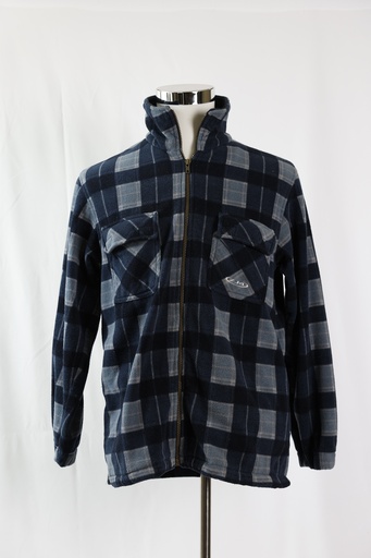 [OP04734] Chaqueta polar cuadros azul