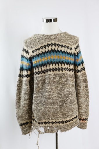 [OP04780] Jersey lana camel estampado
