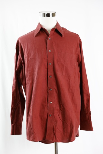 [OP04788] Camisa vestir granate manga larga