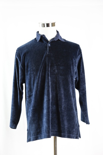 [OP04792] Polo terciopelo azul manga larga