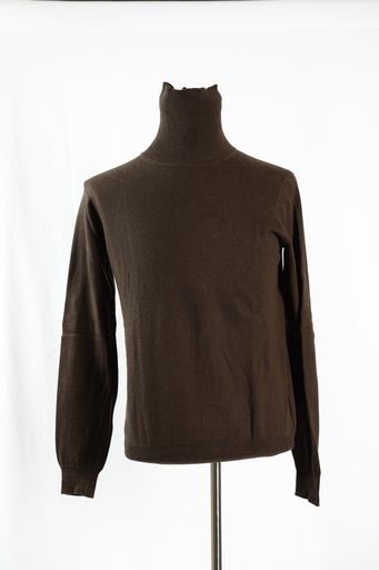 [OP04803] Jersey cuello alto marrón oscuro