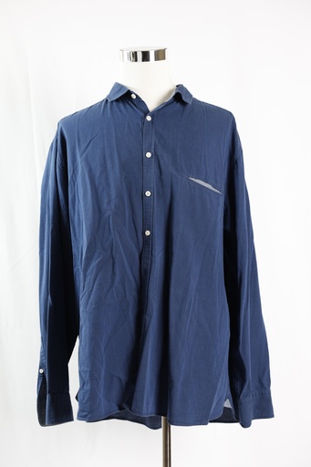[OP04820] Camisa azul puntos blanco
