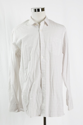 [OP04833] Camisa blanco cuadros