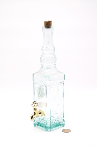 [OP00004] Botella de cristal con grifo dorado