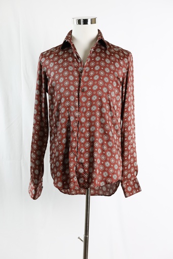 [OP04858] Camisa granate estampado