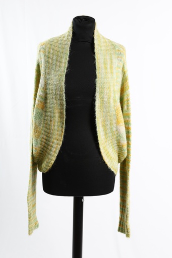 [OP04869] Chaqueta punto varios colores; verde, amarillo y crudo