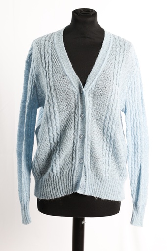 [OP04875] Chaqueta punto azul claro mujer