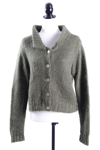 [OP04882] Chaqueta punto verde oscuro mujer