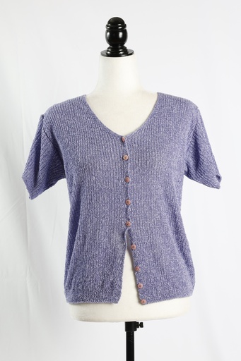 [OP04894] Chaqueta punto violeta manga corta