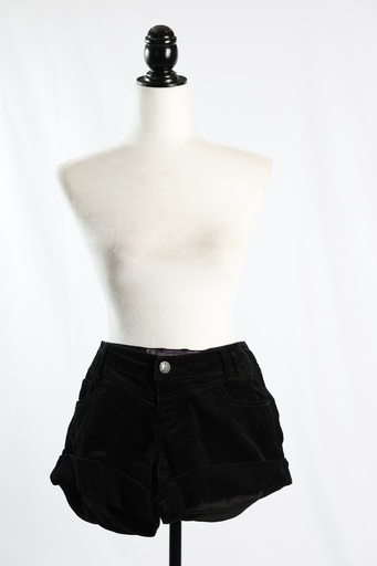 [OP04975] Pantalón corto pana negro