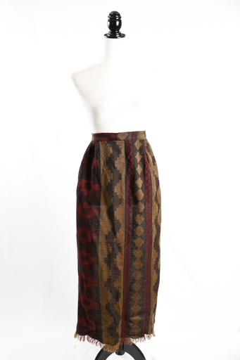 [OP04988] Mandil marrón estampado