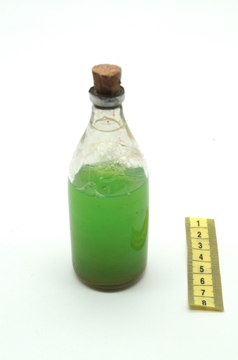 [OP00528] Botellín de licor con liquido verde