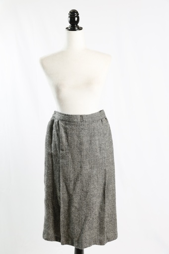 [OP04990] Falda tubo lana gris
