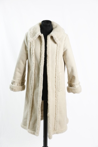 [OP04992] Abrigo blanco con pelo