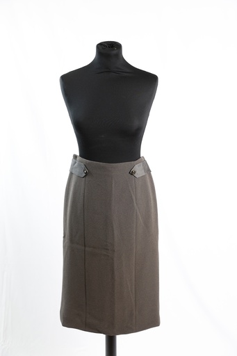 [OP05014] Falda recta gris oscuro con cintas en cadera