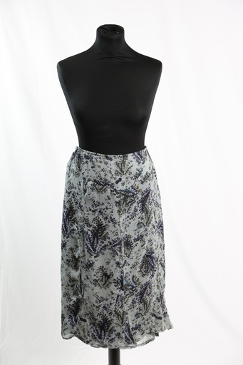 [OP05032] Falda gasa azul estampado floral