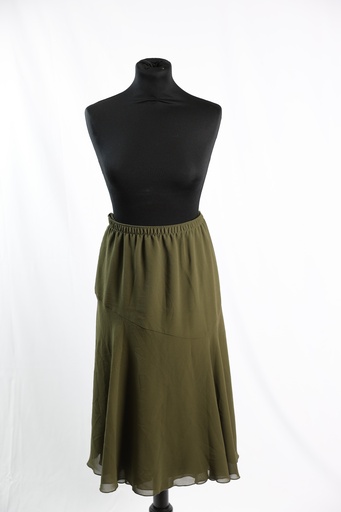 [OP05040] Falda tafeta verde cintura elástica