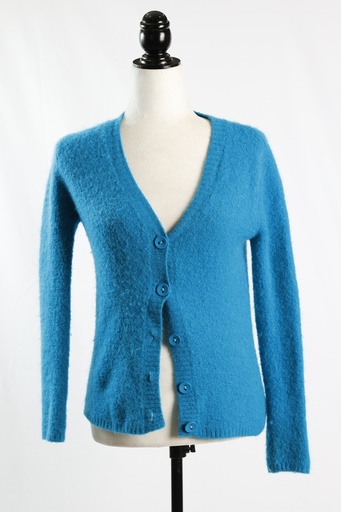 [OP05068] Chaqueta punto azul turquesa