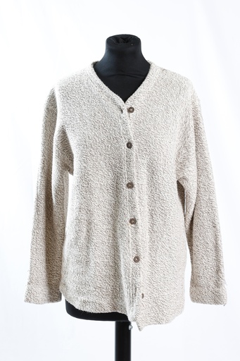 [OP05094] Chaqueta punto crudo con jaspeado marrón