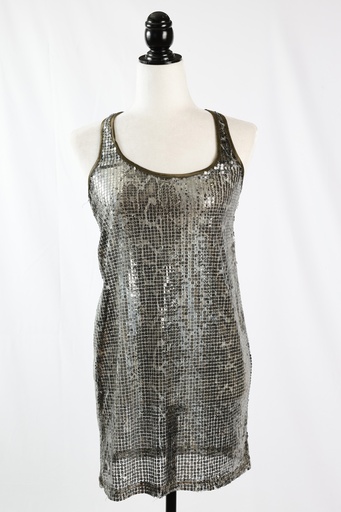 [OP05121] Camisa tirantes lentejuelas plateado