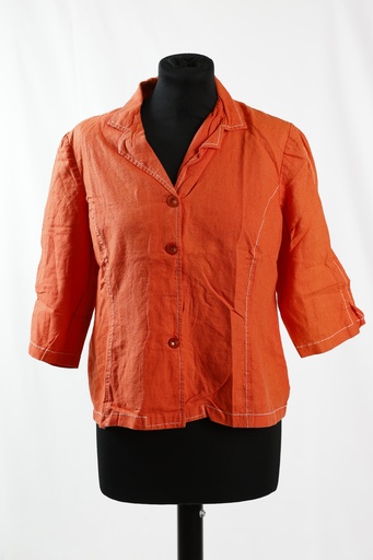 [OP05186] Americana lino naranja manga francesa