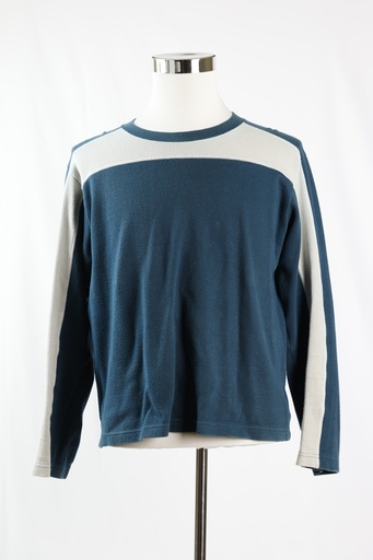 [OP05240] Sudadera verde con raya gris manga