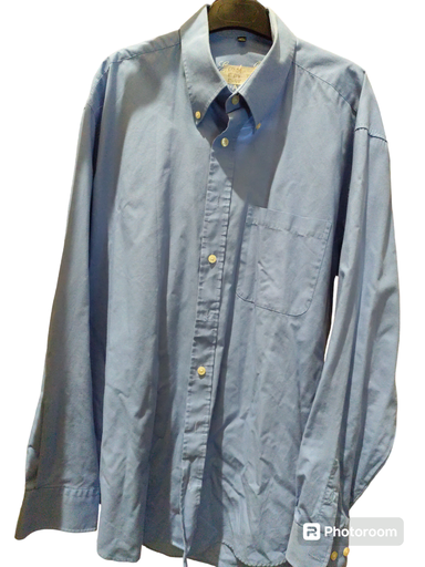 [OP03326] Camisa H azul bolsillo delantero