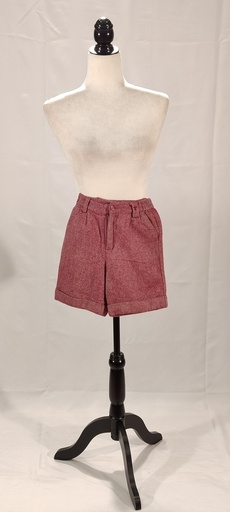 [OP05424] Pantalón corto tejido espiga rojo y blanco(sobrante)