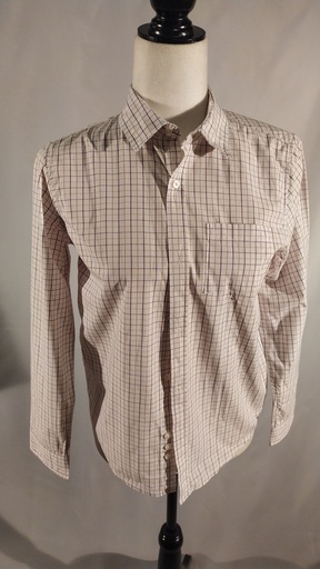 [OP05447] Camisa manga larga cuadro bolsillo plastón (Adrián)