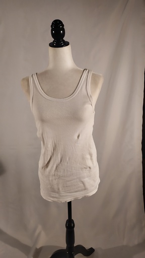 [OP05458] Camiseta blanco tirantes canalé (Sara)
