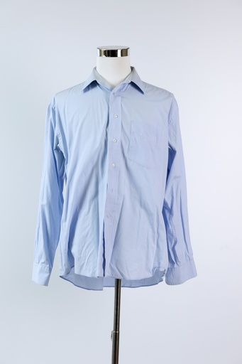 [OP03319] Camisa H azul claro bolsillo delantero