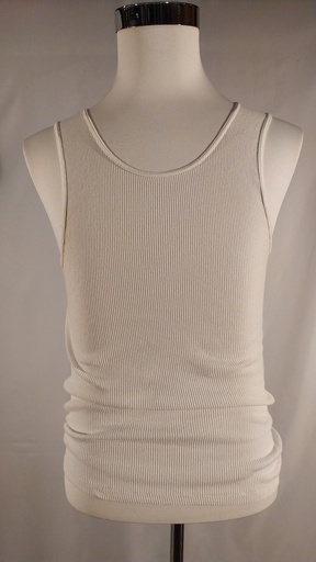 [OP05480] Camiseta tirante canalé blanco (Jorge)