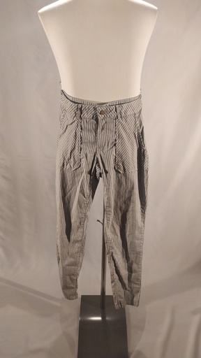 [OP05494] Pantalón algodón rayas azul y blanco(sobrante)
