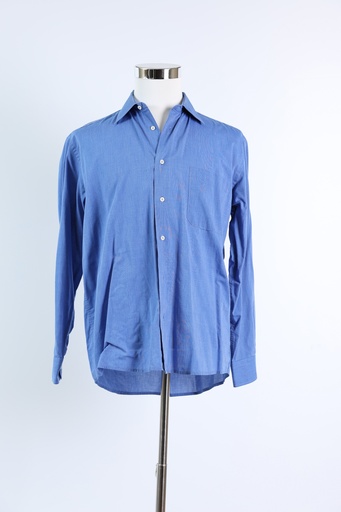 [OP03329] Camisa H azul con bolsillo delantero