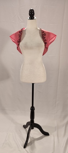 [OP05524] Bolero de organza rosa sin mangas (Pepa)