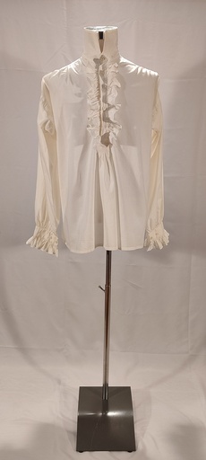 [OP05525] Camisa época con volante en mangas y chorreras (Fernando)