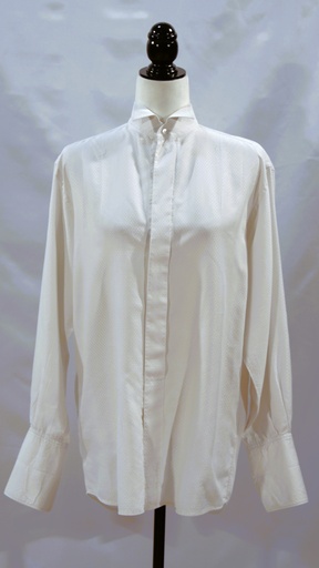 [OP03306] Camisa H blanca cuello smoking