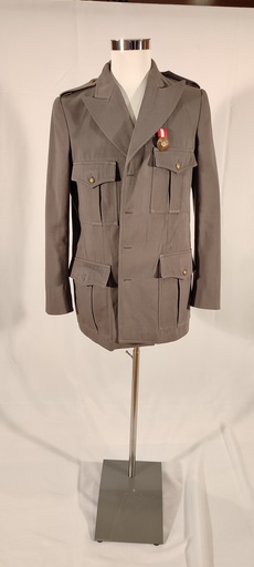 [OP05544] Chaqueta militar gris con medallas (Emilio)