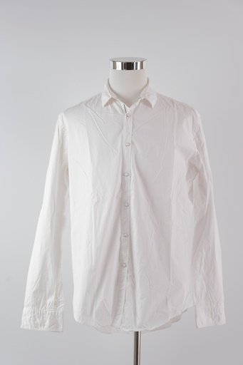 [OP02717] Camisa H blanca de corchetes