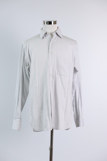 [OP03310] Camisa H blanca rayas negras verticales