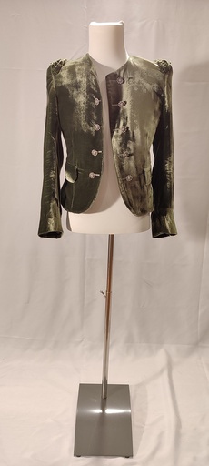 [OP05561] Chaqueta corta terciopelo verde seco goyesco majo