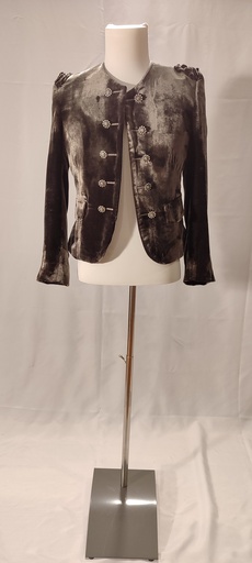 [OP05562] Chaqueta corta terciopelo marrón goyesco majo