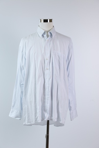[OP03314] Camisa H blanca rayas verticales azules