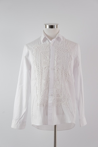 [OP02698] Camisa adorno guipur delantero