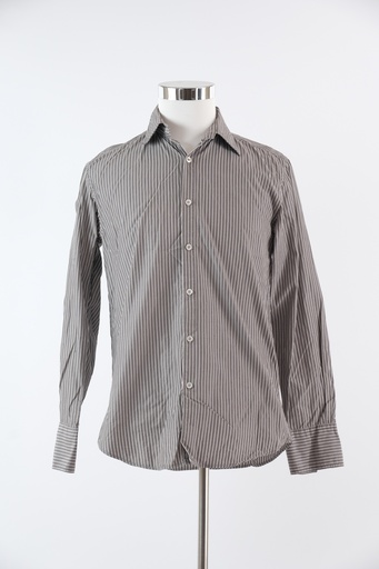 [OP02658] Camisa H gris con raya blanca
