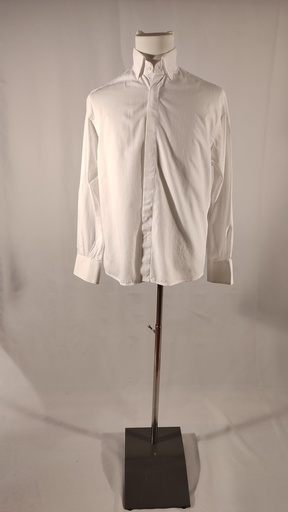 [OP05662] Camisa blanco cuello esmoquin