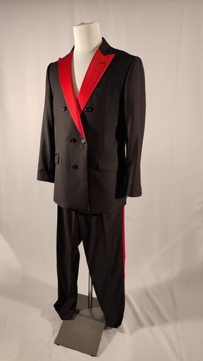 [OP05663] Traje chaqueta y pantalón con solapa rojo(ALFREDO)